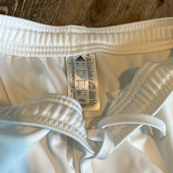 Adidas White & Gold Stripes Track Pants - Picture 3 of 5